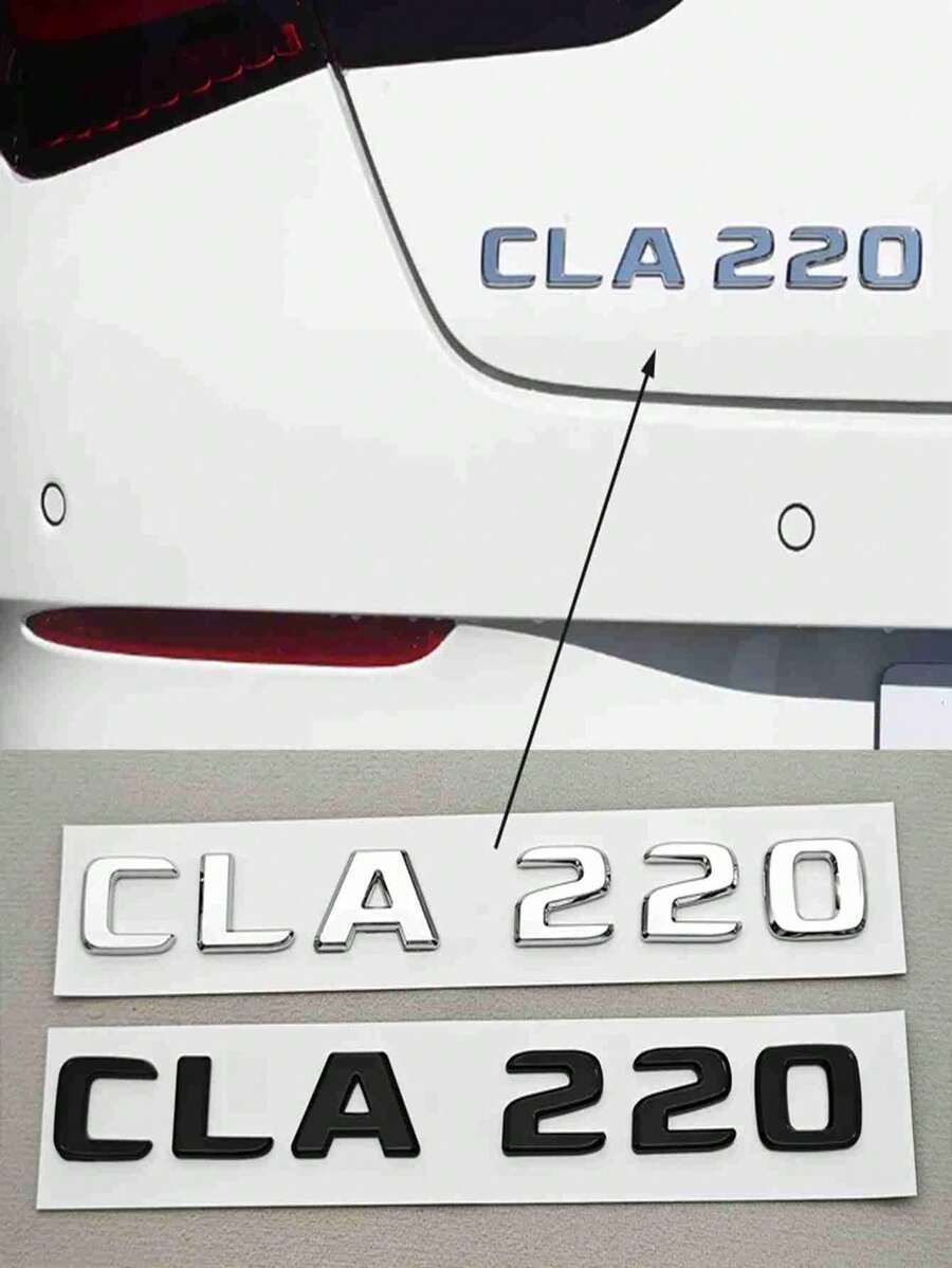 3D ABS 車用字母標誌 CLA18O CLA200 CLA 220 CLA250 CLA260 4MATIC 後車廂徽章貼紙 適用於 C118 W117 - CLA220 - 查看 1