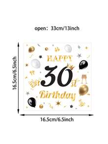 20張/組 30-80歲生日慶祝面紙，年齡派對一次性面紙，派對面紙 - 查看 6