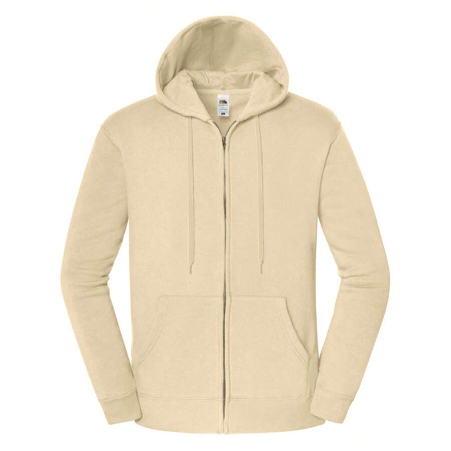 Fruit Of The Loom Unisex Adult Iconic Premium Full Zip Hoodie - Desert Sand - View 1