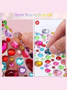 10 Sheets 4100pcs Hair Gem Stickers, Colorful Acrylic Shiny Pearl Rhinestone Self-Adhesive Stickers, Women Girls Holiday Party COS Costume Hair Styling Tools - Multicolor - View 5