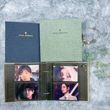 100 Pockets Dear Moment Linen Photo Album Photocard Binder Album For 2 X 3 Inch Mini Name Card Baby Kid Album - A - View 5