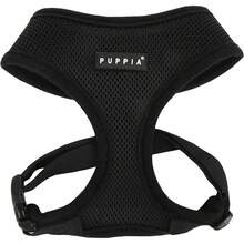 Authentic Puppia Soft Dog Harness, Red - Medium - Black - View 1