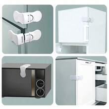 5pcs Corner Lock Children Multi-Purpose Safety Right Angle Lock Cabinet Door Lock Baby Protection Drawer Lock - 5PCS - View 7