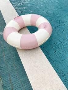 Nuevo aro de natación rosa para adultos, flotador inflable blanco y azul, adecuado para verano, playa, piscina y otras ocasiones. - Rosa - Ver 3