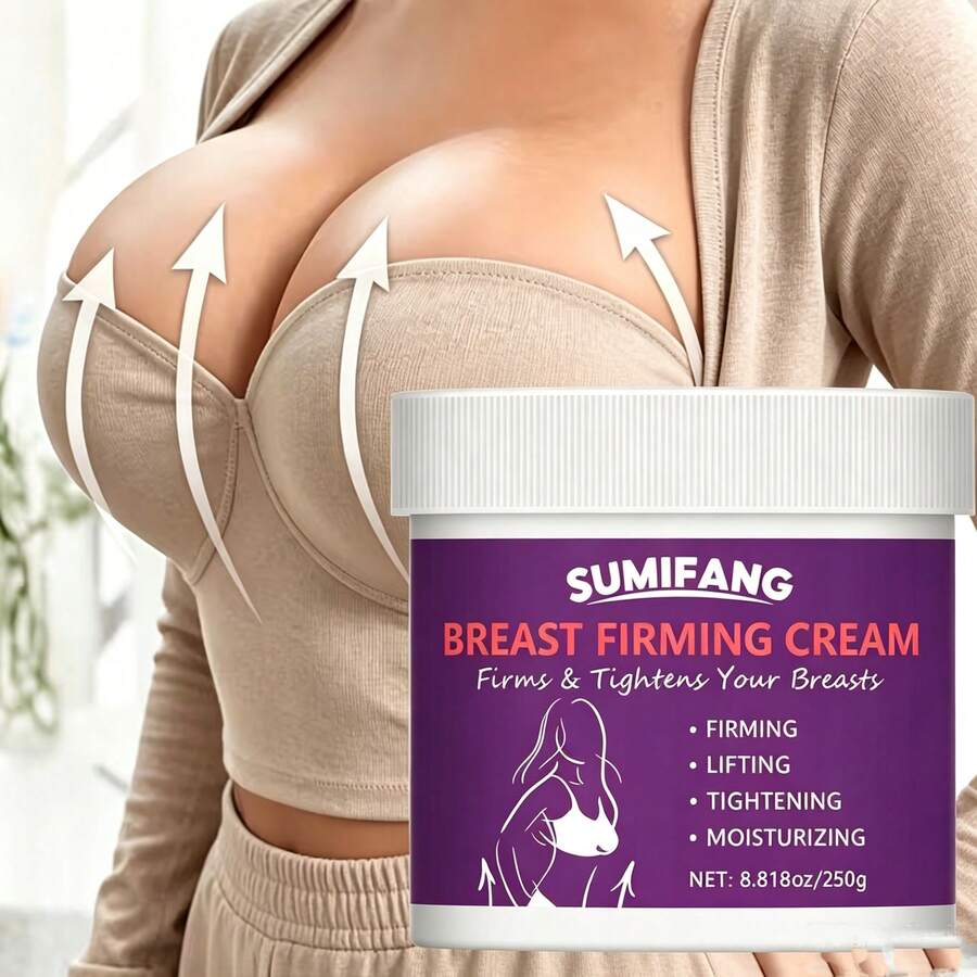 SUMIFANG 丰胸提拉霜，增强并紧致下垂胸部，改善皮肤弹性，提升下垂胸部，塑造更清晰挺拔的胸型。天然胸部护理。