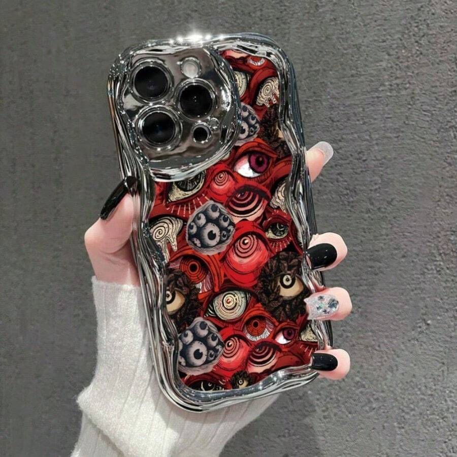 Una funda de teléfono eleganteNo incluye cordón ni soporte. CreativoCompletoPantallaOjoDiseñoPatrónMóvilTeléfonoCasoCompatibleCon 1615141312ProMAXSuaveBorde11ProtectorCaso,AdecuadoParaRegalosParaMasculinoYNoviaRegaloParaCumpleañosMadre,Familia,Amigos,NovioNovia - Plateado - Ver 1