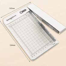 1pc Manual Colorful Press Paper Cutter With Ruler Scale, Photo Trimmer, Suitable For Office And School Supplies, Non-Electric - 1pc - View 14