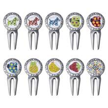 Metal Golf Divot Tool With Ball Marker & Bottle Opener, Enamel Drip Finish Turf Repair Accessory - 6 - View 1