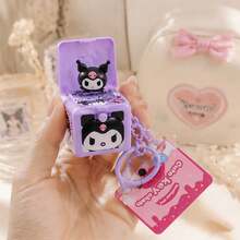MINISO Sanrio My Melody 可愛盒裝鑰匙圈，可愛角色迷你公仔包飾吊飾，翻蓋設計附鑰匙環，後背包手提包配件，返校禮物 - 樣式 1 - 查看 5