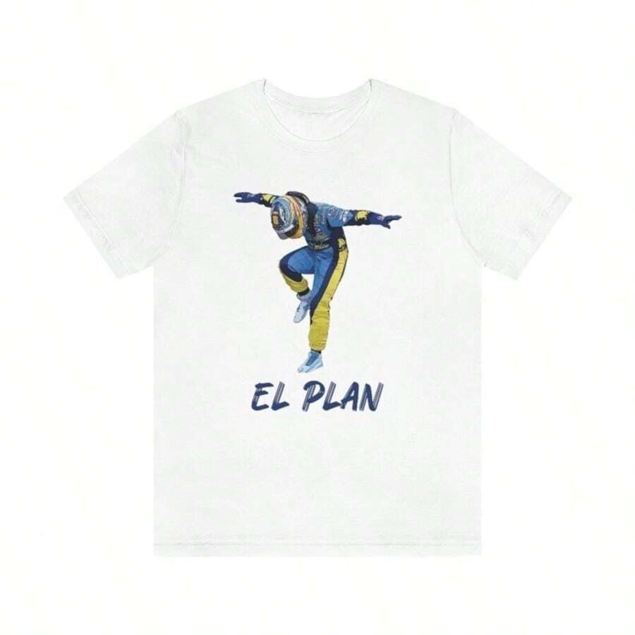 Fernando Alonso El Plan RenaultFormula1T ShirtFormula1Fan GiftLewisHamilton - White - View 1