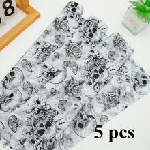 19.69*13.78 英吋黑色哥德式骷髏玫瑰圖案薄棉紙，節日禮物包裝薄棉紙，生日派對裝飾紙，禮物盒裝飾薄棉紙，印花薄棉紙，適用於DIY手工藝、花束包裝、婚禮裝飾、教師節、萬聖節、聖誕節 - 查看 8