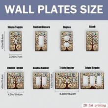 Switch Panel, Decorative Wall Plate, Light Switch Cover, 1Gang 2Gang Panel, Blue Bird & Floral Print, 2D Flat Printing, Pastoral Style Wall Decor, Indoor/Outdoor Universal Switch Cover, Decor Single/Double Toggle Panel, Bedroom Kitchen Bathroom Soft Decor, Installation Screws Included - A - View 6
