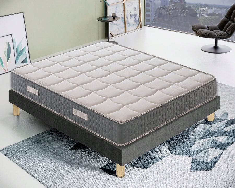 MATERASSIEDOGHE Memory Foam Mattress, 21 Cm Height, 5 Cm Thermal Memory, 9 Comfort Zones, Medium/Firm Support, Pressure Point Relief System - 白色 - 查看 1