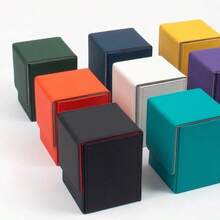 1pc Stackable Card Storage Box, Portable Square Card Storage Box, Card Game Storage Stackable Storage Box, Cosmetic Lipstick Holder - A - View 10