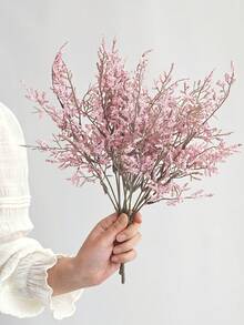 1pc Artificial Love Grass, Faux Plant, Suitable For Wedding Decoration, Home Decor, Party Decoration, Outdoor Garden/Yard Decoration, Holiday Decoration, Gift, All Seasons - Pink - View 5