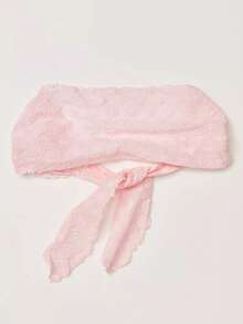 1件裝女款時尚花卉印花柔軟防滑髮箍，瑜伽運動髮飾，適合日常穿搭與約會，適用多種場合，夏季頭巾沙灘圍巾 - 粉色 - 查看 3