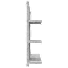 vidaXL Espejo de baño con 3 estantes, estante con espejo, espejo de pared, espejo de baño, mueble de baño, gris, 60x10,5x45cm, madera compuesta - Gris - Ver 6