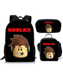 Highly Attractive Student Backpack Large Capacity Travel Bag Cartoon Animation Backpack Minimalist Large Capacity Backpack 3 Pieces Set Brain Bag Pet Little Backpack Student School - Multicolor - View 4