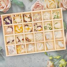 1 buah Baki Penyimpanan Kayu Multi-Kompartemen, Organizer Perhiasan Anting Kalung, Cocok untuk Meja Rias, Tempat Anting, Cincin, Gelang, Dekorasi Kamar Tidur, Perlengkapan Sekolah, Hadiah Natal - MultiWarna - View 6