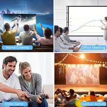 1080P Native Resolution Projector, Full HD Outdoor Movie Projector, Home Theater Video Projector, Up To 150-Inch Large Screen, Compatible With HD/USB/AV/Smartphone/Laptop, Suitable For Home Use - View 4