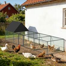BingoPaw 3.2 Meters Metal Chicken Run Coop Hen Rabbit Hutch Cage With Shelter Cover - View 5