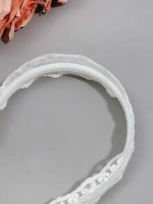 3件組花卉多彩女用精緻刺繡蕾絲髮帶，波浪邊設計時尚髮帶 - 彩色 - 查看 5