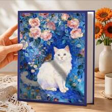 6 Inch Photo Album With 200 Pockets - Perfect For Family Photos, Pictures And Ticket Storage - Durable Rectangular - Perfect Valentine's Day And New Year Gift, Gift|Cat Pattern Design|Elegant Design, Cat Decoration - 1PC - View 2