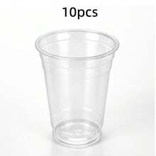 50/40/30/25/20/10/5pcs 16oz Clear Plastic Cups, Large Transparent Cups For Smoothies, Milkshakes, Bubble Tea, Cakes, Weddings, Outdoor Camping, Graduation Parties, Birthday Parties - Transparent - View 6