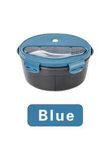 Round Divided Bento Box, Lunch Box - With Cutlery Set, School Lunch Box, Microwave (Remove Lid). Lunch Bag, Suitable For Office, School And Home Use. Back To School, Picnic, Easy To Clean - Multicolor - View 13