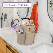 Oxford Cloth Tote Bag, 6 Compartment Garden Tool Tote Bag - 600D Oxford Cloth Barrel Storage Bag, Foldable Space-Saving, With Round Handle, Convenient To Carry - A - View 6