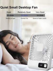 5-Speed 180° Foldable Desk Fan, Desktop & Hanging Dual Use, Quiet USB Rechargeable, Multi-Angle Airflow For Home, Office & Outdoor - 彩色 - 查看 9