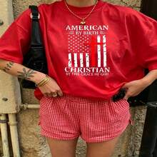 Heartfelt Daily Casual Graphic T-Shirt 100% Cotton Oversized Soft Breathable Casual Crewneck Short Sleeve Top Aesthetic Daily Vintage Style Cute Minimalist Fashion Lovers Casual Wearers Daily Outfit Enthusiasts Gift Givers - 紅色 - 查看 18