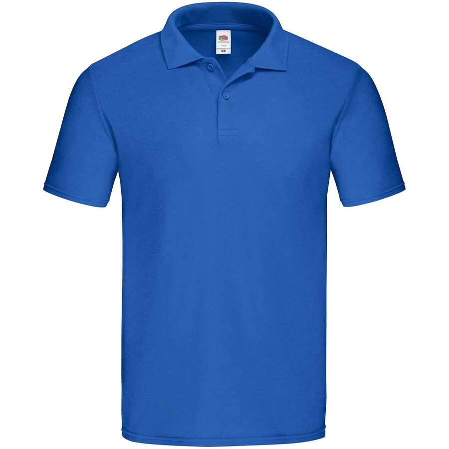 Fruit Of The Loom Mens Original Polo Shirt - Royal Blue - View 1