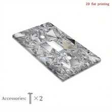 Modern Geometric Crystal Cluster Light Switch Panel - Decorative Wall Plate, Suitable For Single/Double Rocker Switches, Indoor/Outdoor Use, Easy Installation, Switch Compatible (No Electricity Required), 2D Flat Design - one-size - View 11
