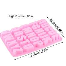 26-Cavity Alphabet Wax Crayon Mold, Silicone Chocolate Mold For Candy And Chocolate - Multicolor - View 2