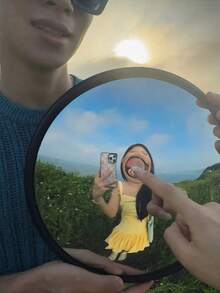 Round Convex Wall Mirror Suitable For Photography - Multicolor - View 11