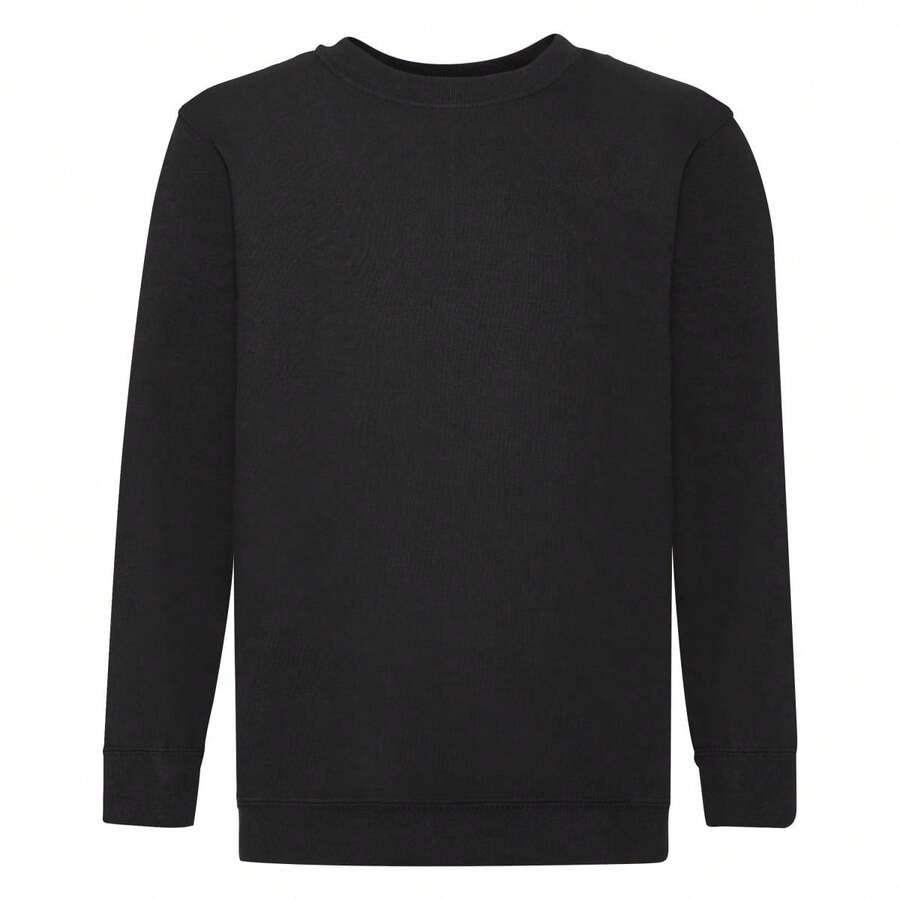 Fruit Of The Loom Childrens Unisex Set In Sleeve Sweatshirt (Pack Of 2) - Black - View 1