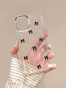 Ultra Fairy 水晶 3D 粉鑽彩色鑽石透明個性小眾手機殼，適用 14 Pro Max、新 13、Apple 12、11、XR、XS、X/7/8P、16 Pro Max，女款軟殼 - 黑色蝴蝶結 - 查看 3