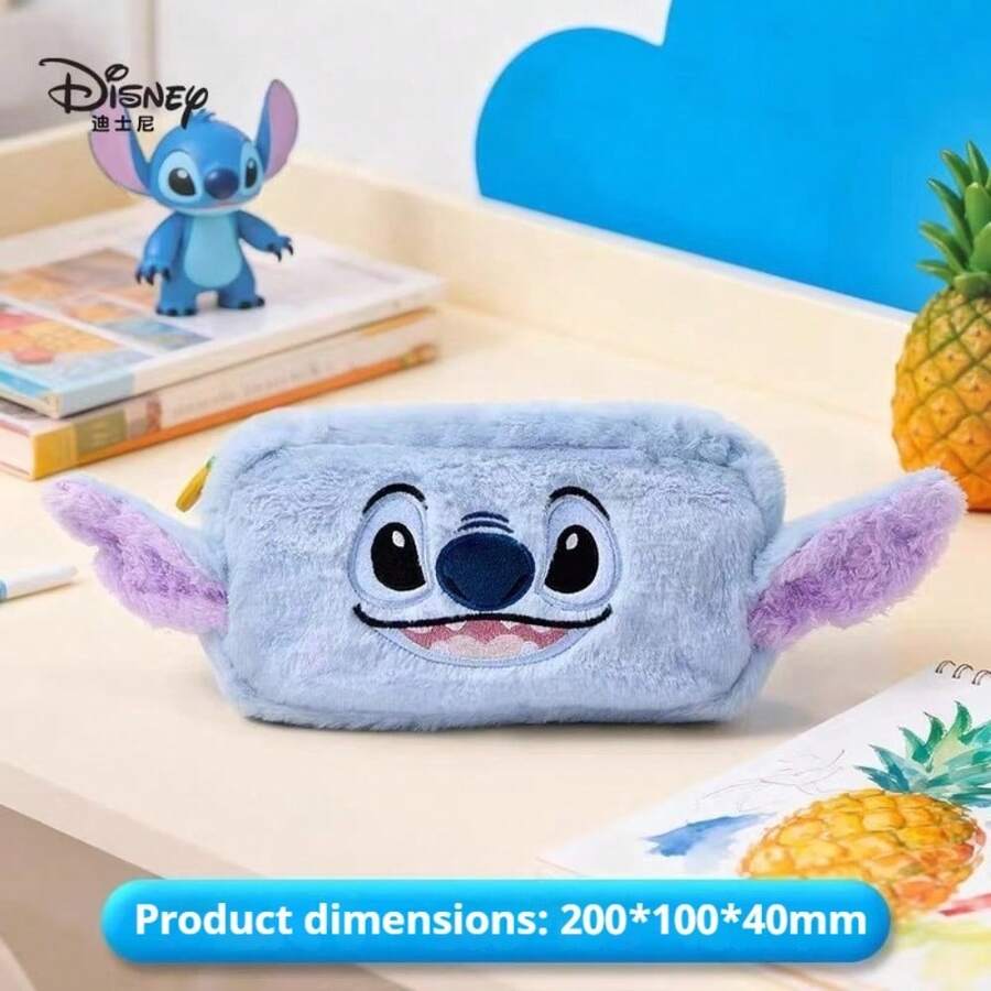 Disney 1個絨毛筆袋,可愛趣味表情,大容量收納袋,Judy與Nick動物方舟卡通,男女通用,簡約大容量學生文具袋,甜美女孩筆袋,辦公文具袋,化妝工具收納袋,高價值大容量筆袋收納袋適合學生,也可作為小化妝袋,完美適合返校季、生日和節日禮物 - A毛絨筆袋 - 查看 1