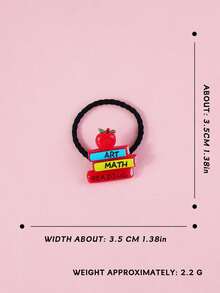 10pcs Girls Back To School Season Minimalist Pencil Stationery Elastic Hair Ties, Gentle On Hair, Suitable For Daily Use And Matching - Multicolor - View 7