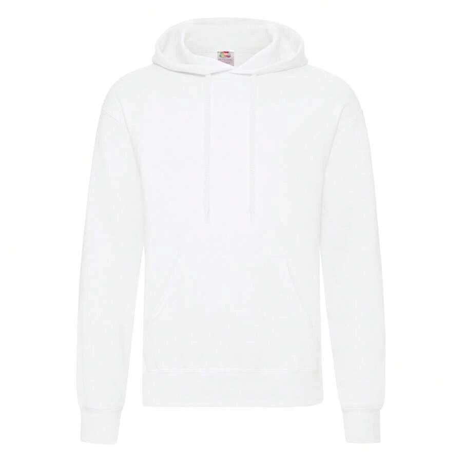 Fruit Of The Loom Unisex Adults Classic Hooded Sweatshirt - White - View 1