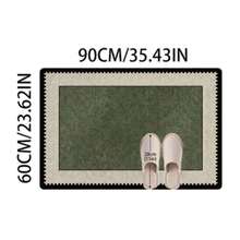 1 pieza Alfombra cuadrada con borde verde, blanco y negro, alfombra de baño, felpudo, alfombra pequeña, alfombra, alfombra decorativa de área, alfombra de exterior, alfombra de dormitorio lavable - Multicolor D - Ver 10