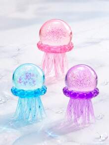 Ny Jelly Squeeze Glitter Jellyfish mjuk gummileksak, ultrastark klämbar sensorisk stresslindrande leksak, högkvalitativt mjukt elastiskt hållbart geléliknande transparent material, kontorsavkoppling, squishy sak. Examenspresent, present till kvinnliga och manliga vänner, denna stresslindrande leksak kan hjälpa dig att minska stress i vardagen, lämplig för spel och festfavoriter, även som present eller festfavorit - Multifärgad - Visa 7