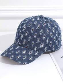 Gorra de béisbol de unicolor con forro de estampado de leopardo, desgastada, a prueba de viento, protección solar, protección UV, diseño 3D, plegable, de moda y versátil, estilo elegante, suave y cómoda, transpirable, multifuncional, ilumina el cutis, hace que la cara se vea talla grande pequeña, adecuada para la playa, salidas, senderismo, ciclismo - A - Ver 7