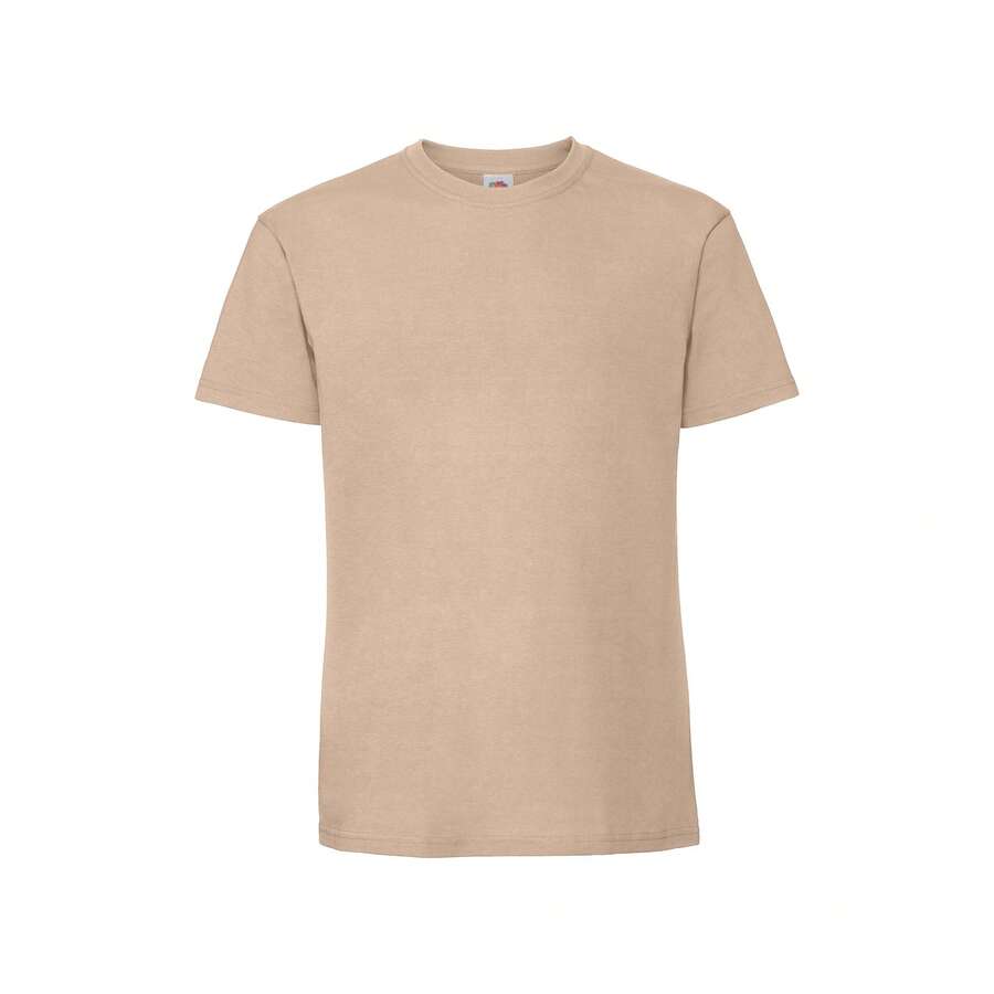 Fruit Of The Loom Mens Iconic Premium Ringspun Cotton T-Shirt - Desert Sand - View 1