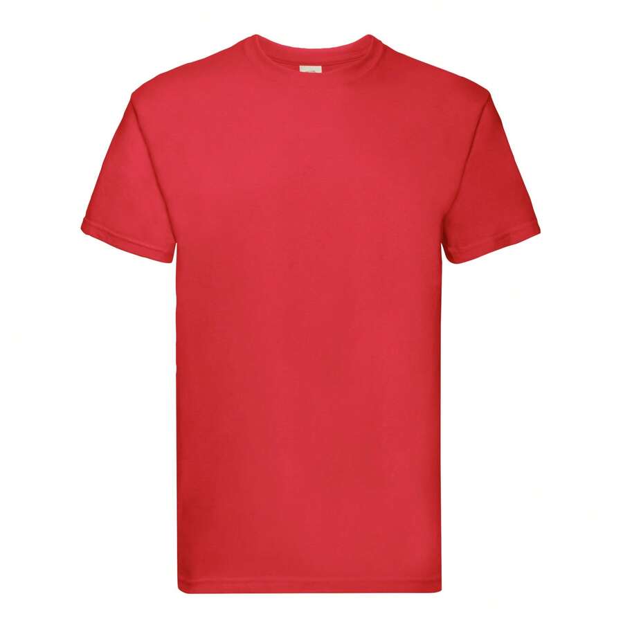 Fruit Of The Loom Mens Super Premium T-Shirt - Red - View 1