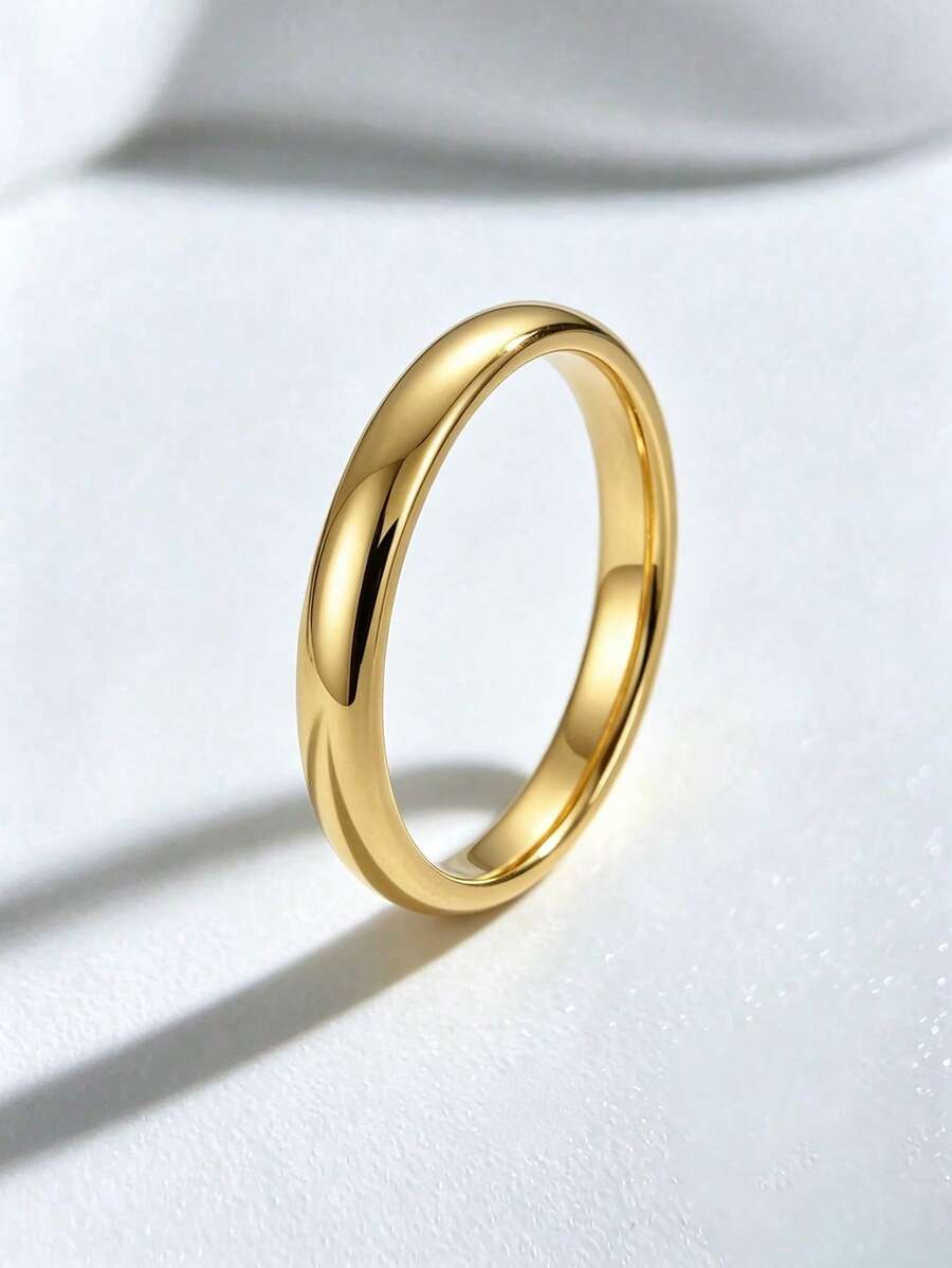 1件 2mm S925 純銀戒指，光澤精緻，極簡百搭，精緻女款飾品，適合日常穿戴與派對