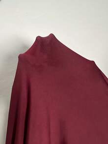 女士优雅方领荷叶边中长连衣裙，性感派对针织面料荷叶边鸡尾酒裙，适合晚宴、假日、婚礼、生日、正式场合、花园派对、迎婴派对、夏季单人派对等场合。 - 紅木色 - 查看 8