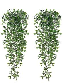1pc Mandala Potted Plant Outdoor Hanging Greenery Vine Decoration For Fence, Patio, Study Room, High Quality Artificial Potted Plant - Army Green - View 1