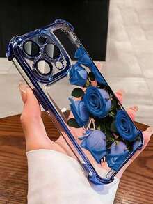 A Stylish Phone Case. Does Not Include A Lanyard Or Stand. Phone Case, 1 Piece. New. Minimalist. Pink. Gold Plated. Four Corners. Air Cushion. Drop-Proof/Reinforced. Transparent. TPU. Protective Cover. Compatible With: S16/16 Professional Max, S16 Pro, S16/13 Professional Max, S12 Professional Max, S11/15 Professional Max, S14 Professional Max, S15/Note 13 Pro, S23 Ultra, S24 Ultra, S25/A56 - 淺藍色 - 查看 1